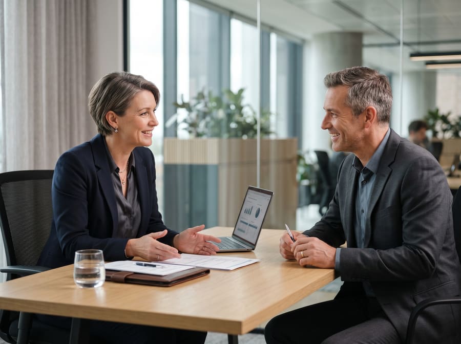 insurance agents at work